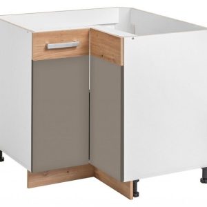 Nowość. szafka narożna ava 90x56 cm beż dąb artisan w super cenie