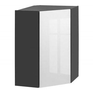 Nowość. Szafka narożna Dalia 60x30x92 cm biały/grafit połysk super cena