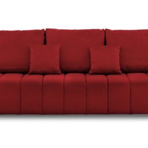 Nowość. kanapa modena z funkcją spania, czerwona – super cena