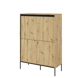 Nowość. komoda ryflowana led trend tr-03 dąb artisan w super cenie