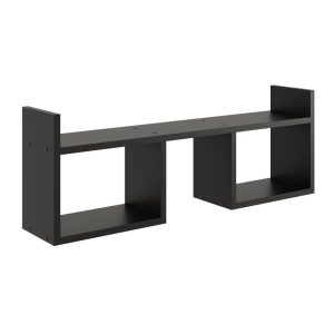 Nowość. czarna półka wisząca 90x18x32 cm minimalistyczna – super cena