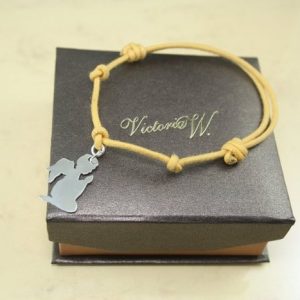 Nowość. srebrna bransoletka z aniołkiem i grawerem w super cenie