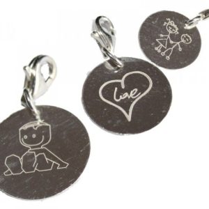 Nowość. srebrna zawieszka charms 925 z grawerem w super cenie