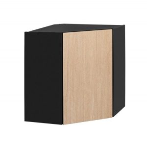 Nowość. Szafka narożna Roma czarna mat w jodełkę – super cena