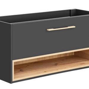 Nowość. szafka borneo 120 cm grafit-dąb artisan w super cenie