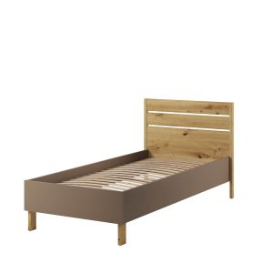 Nowość. łóżko lenny 102x209 cm beż trufla – super cena