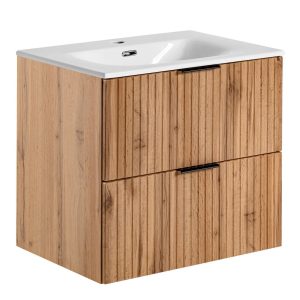 Nowość. szafka z umywalką adel 60 cm dąb wotan mat w super cenie