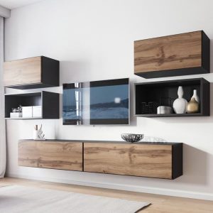 Nowość. meblościanka rock 3 antracyt/wotan 324 cm w super cenie