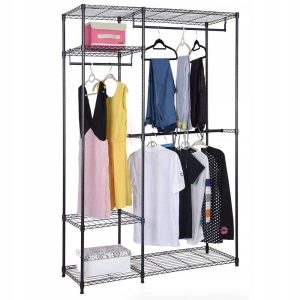 Nowość. metalowy wieszak na ubrania z półkami w super cenie