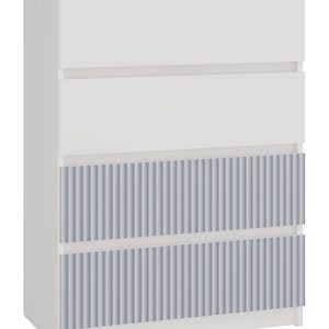 Nowość. komoda malwa 4 szuflady 70x40x97 cm biało-niebieska w super cenie