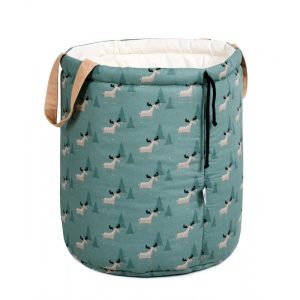 Nowość. bawełniany kosz na zabawki z motywem łosi w super cenie