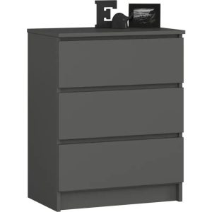 Nowość. grafitowa komoda 3 szuflady 60x40x77 cm w super cenie