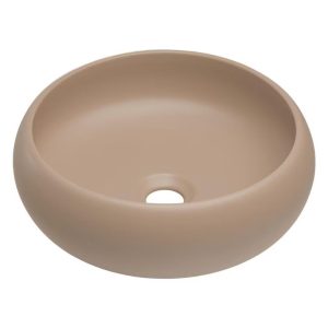 Nowość. okrągła umywalka nablatowa wiki 36cm cappuccino w super cenie