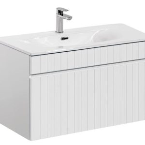 Nowość. szafka z umywalką iconic 80 cm biała mat super cena