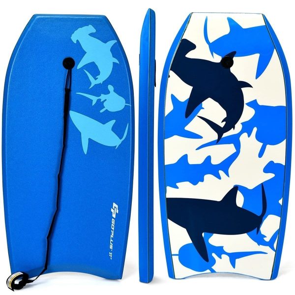 Bodyboard Paddle Board z paskiem zabezpieczającym 94 x 47 x 5,5 cm