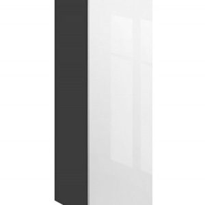 Nowość. Szafka wisząca Dalia 30x30x92 cm biały/grafit połysk w super cenie