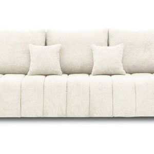 Kanapa modena z funkcją spania 227 cm kremowa – nowość w super cenie
