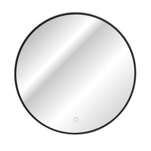 Nowość. lustro led 80x80 cm w czarnej ramie – super cena
