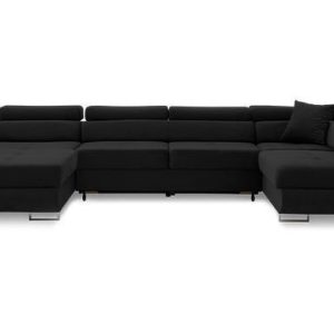 Narożnik rigatto pro 346 cm czarny – nowość w super cenie