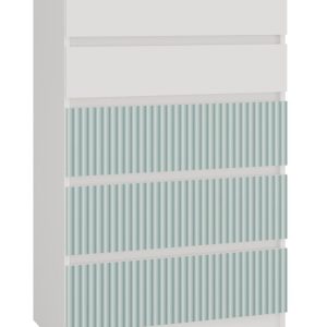 Komoda malwa kids 70x40x110 cm biało-miętowa, nowość w super cenie