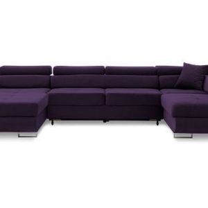 Narożnik rigatto ii pro kronos 346x206 cm fioletowy nowość super cena