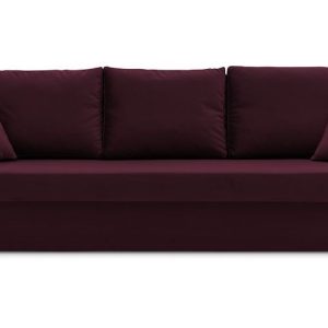 Nowość. kanapa paul 2 pro śliwkowa z funkcją spania w super cenie