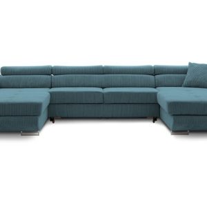 Narożnik u rigatto iii pro poso 355 cm, błękitny – nowość, super cena