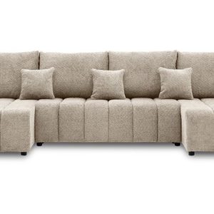 Nowość. narożnik modena u z funkcją spania cappuccino – super cena