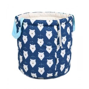 Nowość. kosz na zabawki biały miś 40x50 cm – super cena