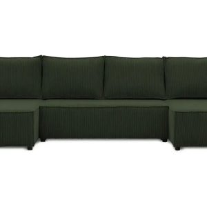 Nowość. narożnik lucca u 4-os. sztruks, butelkowa zieleń – super cena