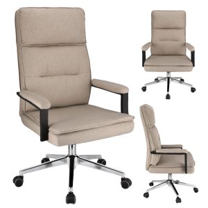 Nowość. Fotel biurowy Sego beżowy z podłokietnikami w super cenie