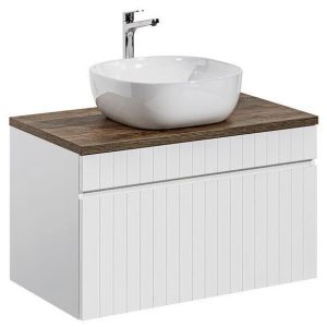 Nowość. szafka z umywalką iconic 80 cm, biały mat – super cena