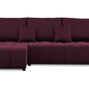 Nowość. Narożnik Modena śliwkowy rozkładany 237x142 w super cenie