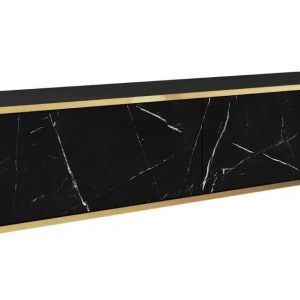 Nowość. szafka rtv oris glamour 135 cm czarny marmur w super cenie