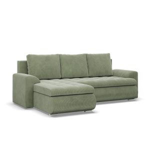 Narożnik bosco sztruks oliwkowy 230 cm – nowość w super cenie