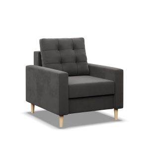 Fotel skandynawski blank szary 75x92x88 cm – nowość w super cenie