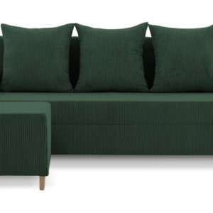 Nowość. Kanapa 3w1 z pufą Fireze Poso, super cena, butelkowa zieleń