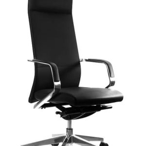 Nowość. fotel trent w czarnej ekoskórze – gabinetowy hit w super cenie