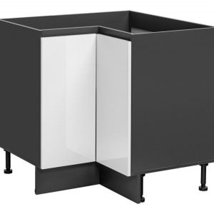 Nowość. szafka narożna kuchnia dalia 90 cm biały/grafit połysk super cena