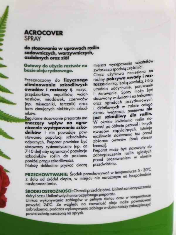 Agrocover Spray – Mszyce, Przędziorki, Wciornastki – 750 ml Target