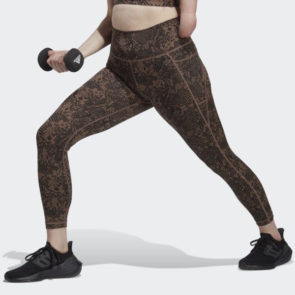 Optime Stash Pocket Training Animal Print 7/8 Leggings