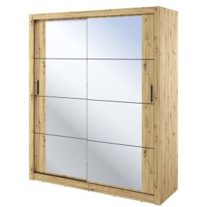 Nowość. szafa arti 2d z lustrem 180x215 dąb artisan w super cenie