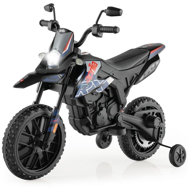 Elektryczny motocykl Aprilia dla dzieci niebieski