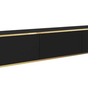 Nowość. szafka rtv oris 175 cm czarna mat – super cena