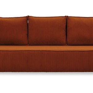 Nowość. super cena: kanapa sztruksowa lucca 220 cm, miedziana