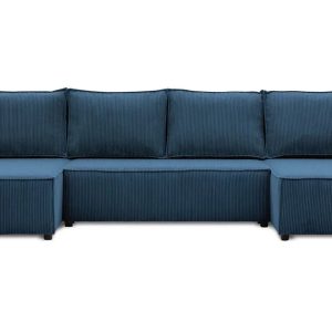 Narożnik lucca u sztruks 4-os. granatowy nowość w super cenie