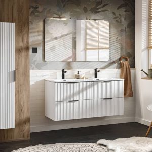 Nowość. biały matowy zestaw łazienkowy adel 7w1 w super cenie