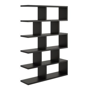 Nowość: czarny regał ścienny 70x18x101 cm w super cenie