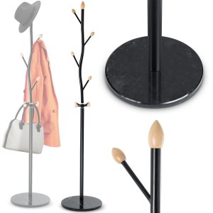 Nowość. stojący wieszak massido 178 cm czarny w super cenie