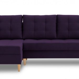 Narożnik lena z funkcją spania, nowość w super cenie, fioletowy